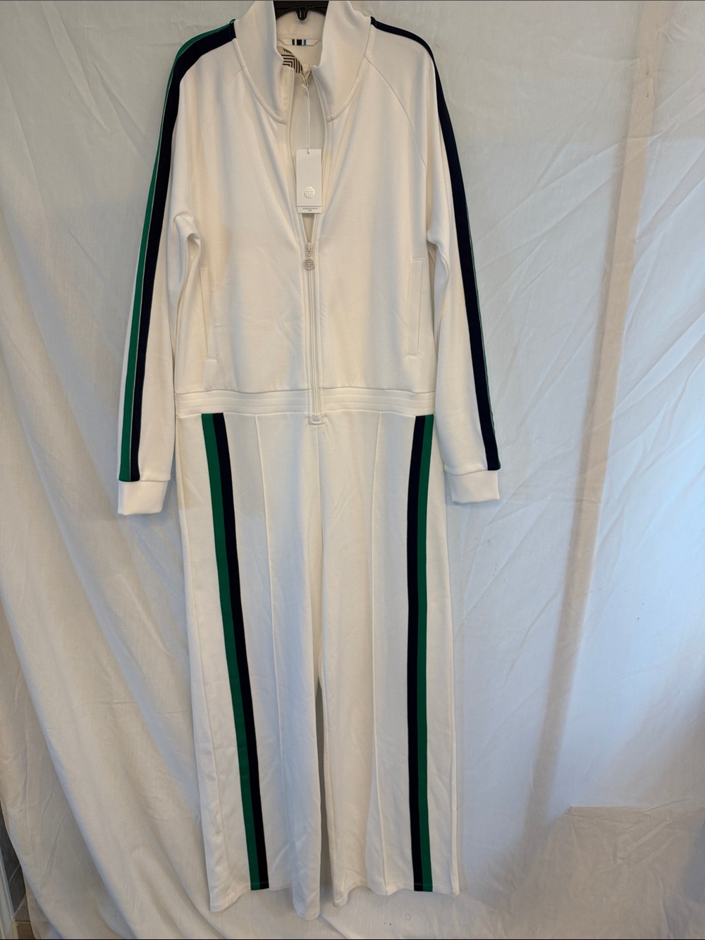 NWT Tory Burch Double Stripe Track Jumpsuit